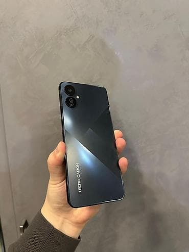 музыкальный центр с микрофоном: Tecno Camon, Новый, 128 ГБ, цвет - Черный, 2 SIM — 1