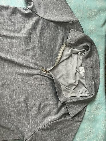 tech flis: Мужская футболка-поло с молнией - Цвет: серый меланж - Короткий рукав — 2