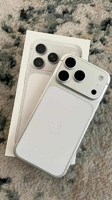 pro m1: IPhone 17 Pro Max, Б/у, 512 ГБ, Matte Silver, Зарядное устройство, Защитное стекло, Коробка, 100 % — 1