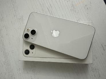 iphone 13 ош: IPhone 13, Колдонулган, 128 ГБ, Ак, Куту, 78 % — 1
