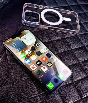 xiami 15: IPhone 13 Pro, Б/у, 128 ГБ, Синий, Чехол, 79 % — 2