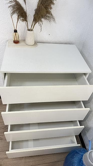 Комоды: Комод для одежды, Б/у, Без зеркала, ЛДСП, цвет - Белый, Самовывоз — 6
