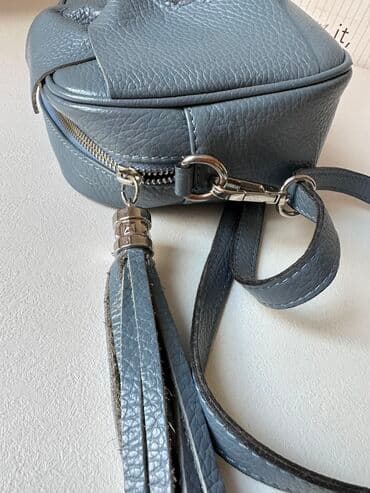 сумка ручной работы из натуральной кожи: Сумка из зернистой кожи, Италия. 
Состояние отличное — 3