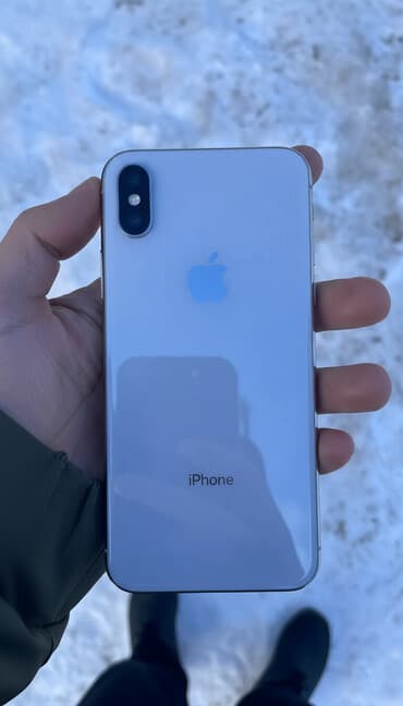 айфон се 4: IPhone X, Колдонулган, 256 ГБ, Ак, Коргоочу айнек, Заряддоочу түзүлүш, Кабель, 77 % — 1