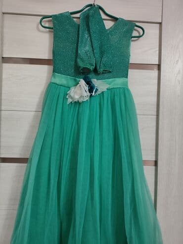 национальные костюмы детские: Детское платье, цвет - Зеленый — 1