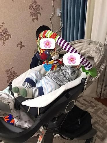 Детский мир: Коляска, Stokke, цвет - Серебристый, Б/у, Самовывоз — 3