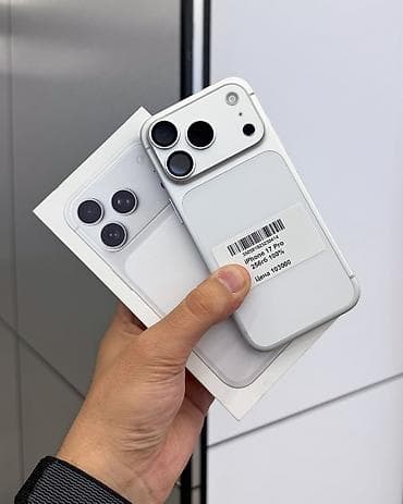 чехол iphone 17: IPhone 17 Pro, Б/у, 256 ГБ, Белый, Защитное стекло, Чехол, Кабель, В рассрочку, 100 % — 1