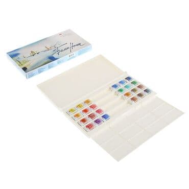 набор юного художника: Акварель художественная «Белые ночи» набор в кюветах, 24 цвета, 2.5 — 3