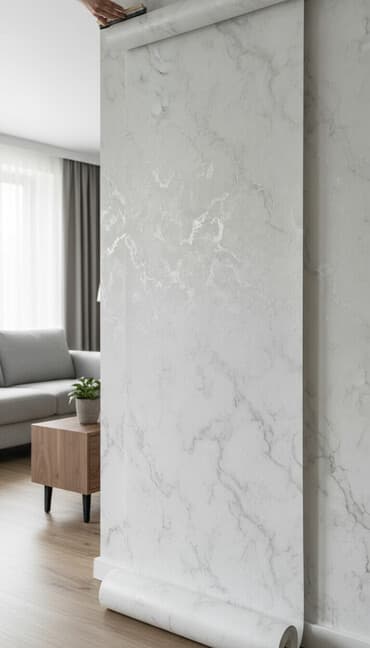 купить моющиеся обои на кухню недорого: Страна производства: Россия, Вид принта: Мрамор, Новые — 1