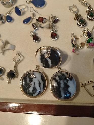 серебряные комплекты недорогие: Серебро!!! Комплекты с натуральными камнями. Комплект с белым — 9
