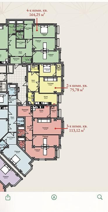 Новостройки от застройщика: Строится, Элитка, 3 комнаты, 113 м² — 7