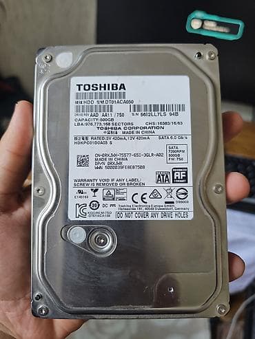 35: Накопитель для ПК, Б/у, Toshiba, HDD, 512 ГБ, 3.5", Для ПК — 1
