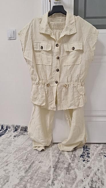 костюм из льна: Летний женский комплект,состояние отличное. Размер стандарт. Есть — 2