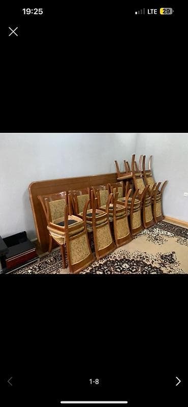 Шкафтар: Конок бөлмөсү үчүн үстөл жана отургуч, Колдонулган, Өзү алып кетүү, Акылуу жеткирүү, түсү - Күрөң — 1