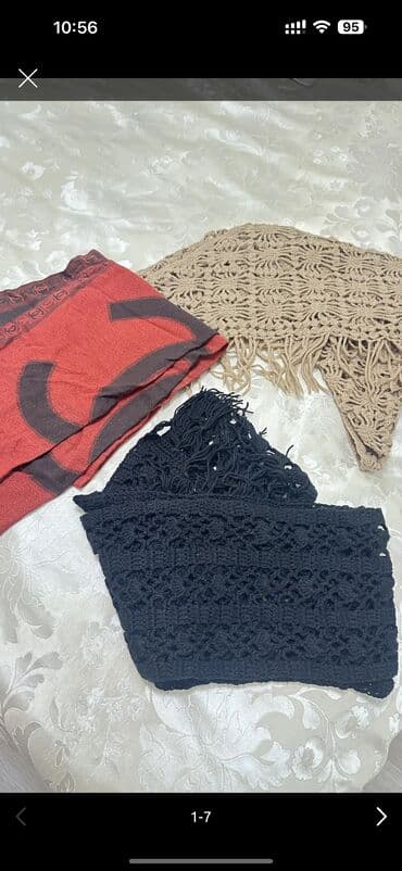 кожа перчатки: Шарф женские, покупала в Италии за 2800 Теплые, шерсть/хб+вискоза — 5