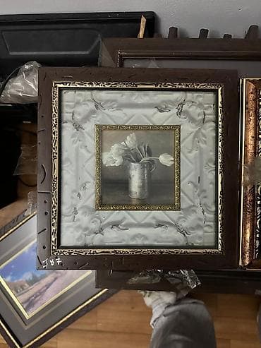 berber mirror second hand: Набор оформленных картин и репродукций в рамах. размер:27×27-13штук — 5