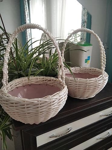 Өсүмдүктөр үчүн карапалар: Плетёные кашпо и декоративные корзины для растений - Материал — 6