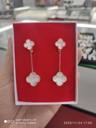 свадебные платья от производителя: Серебряные серьги, Проба 925, Женские, Новый — 1