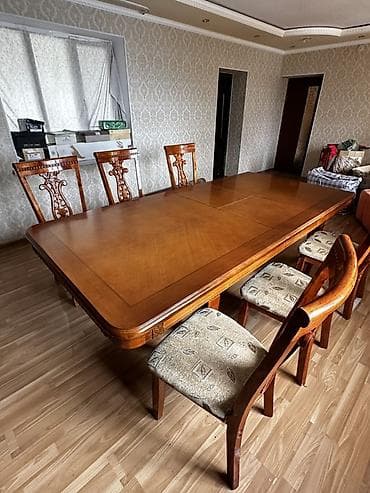 Стол и стул для зала, Новый, Самовывоз, цвет - Коричневый