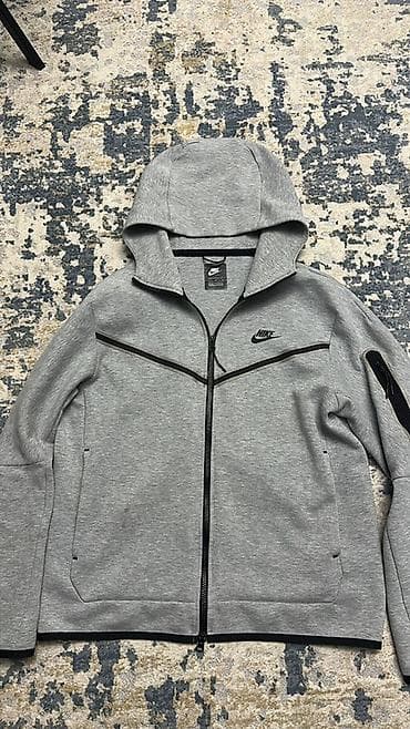 Эркектер кийими: Эркектердин толстовкасы, M, Nike, Колдонулган, түсү - Боз, Өзү алып кетүү, Акылуу жеткирүү — 1