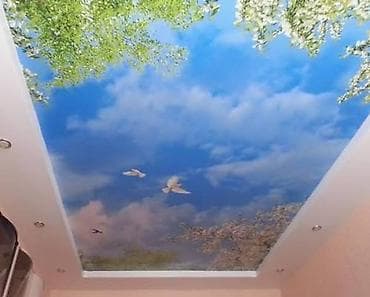 натяжные потолки фото: Натяжной потолок 3D потолки, Глянцевое, Матовое Гарантия, Бесплатная консультация, Бесплатный замер — 8