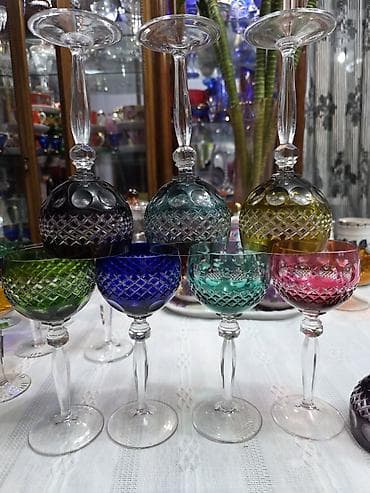 листовой пэт: Набор цветных бокалов из хрусталя - Тип: бокалы на ножке для — 3