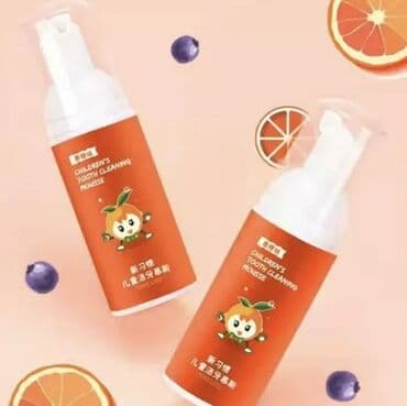 детская зубная щётка: Нажмите на дозатор 2-3 раза, нанесите пенку на зубную щетку и — 2