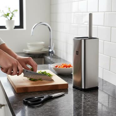 мантышница из бамбука: 🔥Набор ножей с подставкой HuoHou Stainless Steel HU0095 — 3