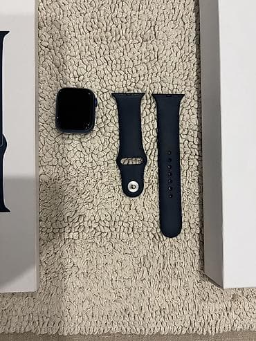 appella часы цена: Apple Watch Series 7 (корпус квадратной формы, темно‑синий/ночной — 4