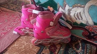 Спорт и хобби: Детские раздвижные роликовые коньки б/у - Тип: роликовые — 1