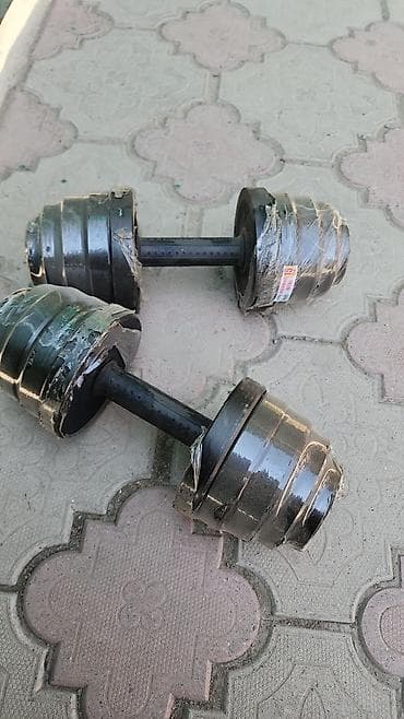 Спортивные сумки: Гантели 15+15=30кг общий вес. производства Узбекистан, разборные — 1