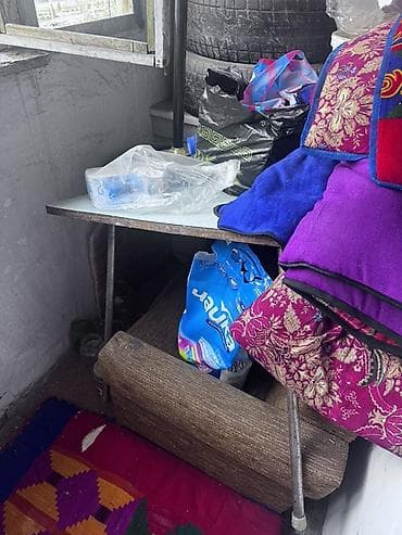 ученический стол с полками: Складной походный стол, Железо, цвет - Белый — 1