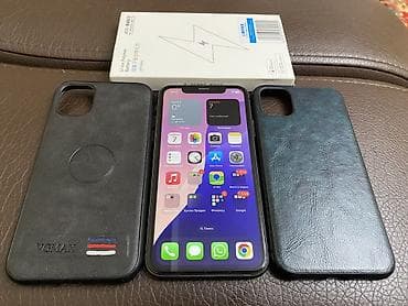 IPhone 11, Б/у, 64 ГБ, Черный, Чехол, 74 %