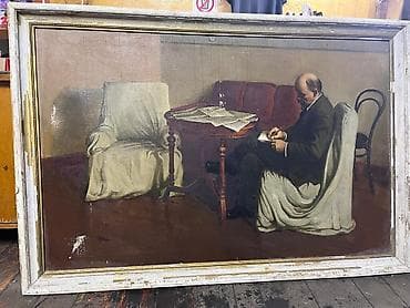 Зеркала: Картина «Ленин в Смольном» (масляная живопись) - Сюжет: интерьер — 1
