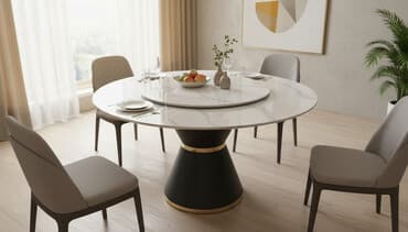 столик обеденный: Кухонный стол, Круглый, Нераскладной — 1