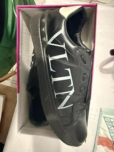 valenti: Кроссовки VLTN (Valentino-стиль), черные - Модель: низкие кеды со — 1