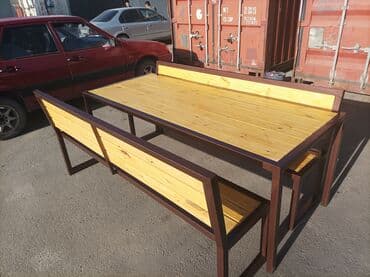 столы со скамейками: Мебель для сада. Скамейка. Садовый стол Уличный туалет. Летний душ — 1