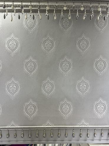 Рулонная штора с декоративным кантом и подвесками - Цвет: холодный