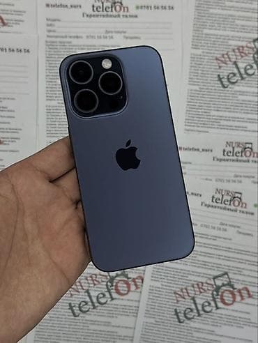 IPhone 15 Pro, Б/у, 128 ГБ, Black Titanium, 87 %