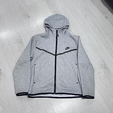 пума толстовка: Nike Tech Fleece худи/толстовка на молнии с капюшоном, серый меланж — 2