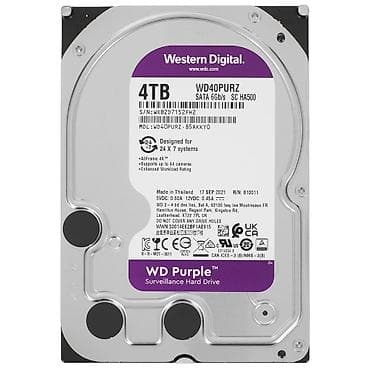ПК үчүн маалымат алып жүрүүчү, Жаңы, Western Digital (WD), HDD, 4 ТБ, 3.5", ПК үчүн