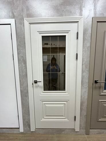 двери мешкомнатный: Межкомнатная дверь со стеклом, Сосна, цвет - Серый, 200 * x 80 см, Новый — 7