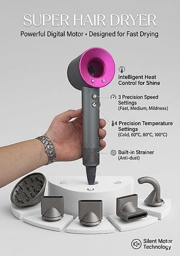 be quite: Фен Dyson, Бытовой, Диффузор — 3