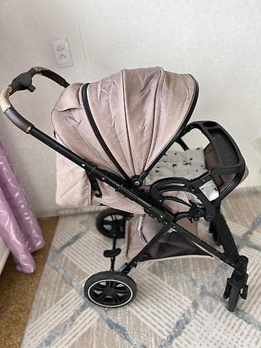 Детский мир: Коляска, цвет - Коричневый, Б/у — 2