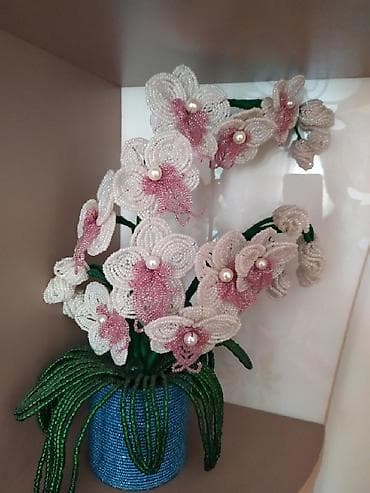 цветы из бисера: Шикарная орхидея из бисера, отличного качества. Розы в handmade — 1