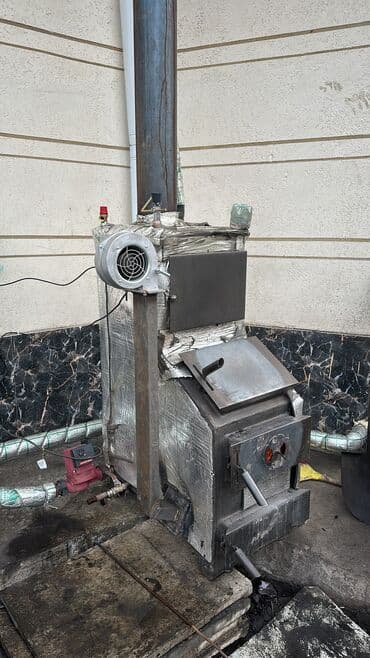 домашние растения: Твердотопливная печь-утилизатор (металл) Котел полуавтомат 300-330кв — 1