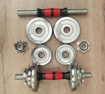 гантели наборные хромированные: Гантели по 5кг каждая 4 блина по 1,25кг 4 блина по 0.5кг общий вес — 2