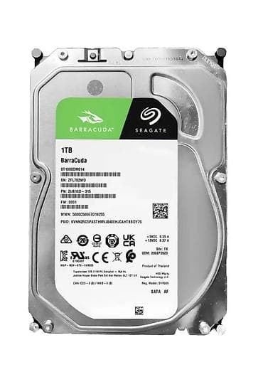 Накопитель для ПК, Новый, Seagate, HDD, 1 ТБ, 3.5", Для ПК