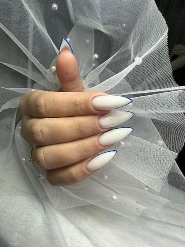 нужны модели на шеллак: Маникюр с покрытием гель-лаком: миндальная/заострённая форма — 2