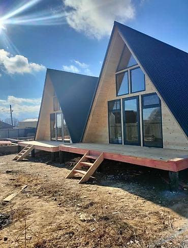 каркасное строительство: А-фрейм дома на заказ под ключ любой регион Кыргызстана гарантия — 9